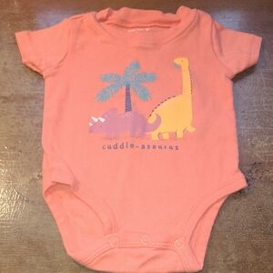 2/$5 NWOT Carter's Pink 'Cuddle-asaurus' Dinosaur One-Piece